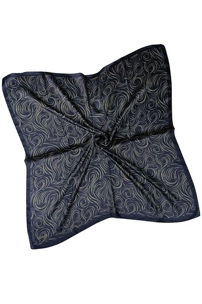 mim eşarp Φουλάρι Ebruli Jan Jan με σπειροειδή σχέδιο 90x90 cm