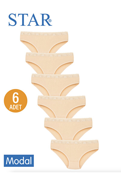 Star ملابس داخلية نسائية مكونة من 6 قطع من TEN MODAL بخصر من الدانتيل