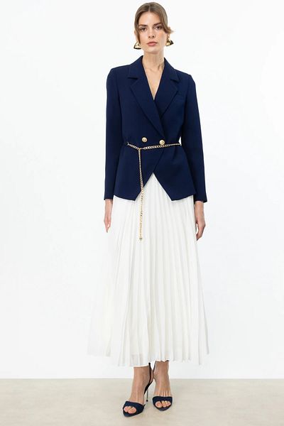 Ekol Pleated Maxi Length Tulle Skirt 1086-25