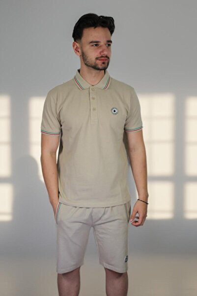 PARAGOOSE Set PIPELINE Tricou Polo cu maneca scurta Sort pentru Barbati BEJ D...