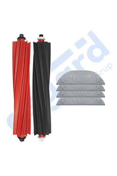 Asgard Grup Compatibil cu ROBOROCK S8 MaxV Ultra 1 perie principală 4 mopuri