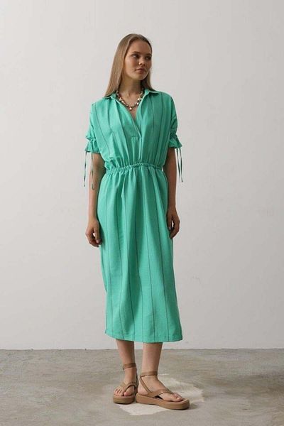 Aymood Elastic Waist Dress - Green