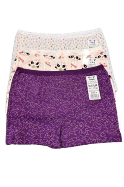 Star 3-Piece Asorti̇ Girl's Boxer Pants