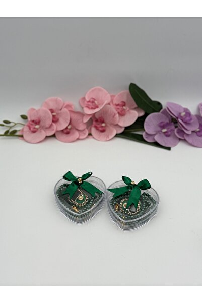 Uğurlu Hac Cutie cu inimă, set de mătănii de rugăciune din perle, 10 bucăți