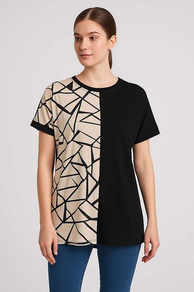MODA Women's Plus Size Special Pattern Viscose Blouse