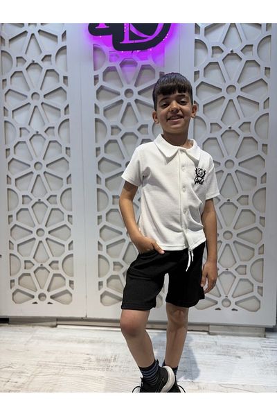KUMRUNUN DÜNYASI Short Sleeve T-Shirt and Shorts'2-Piece Bottom Top Boys' Set