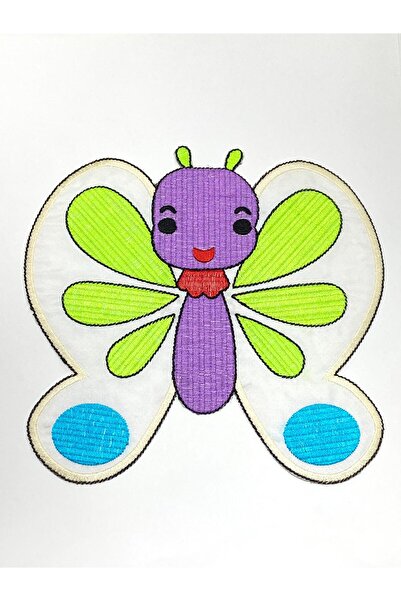 karantuhafiye تطريز بطانية اطفال / تطريز اطفال ورضع / مقاس كبير / فراشة