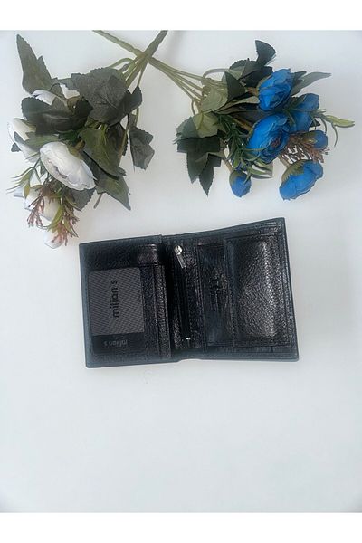 Milian's Genuine Leather Vertical Men's Wallet Black Color 3002 Milian's