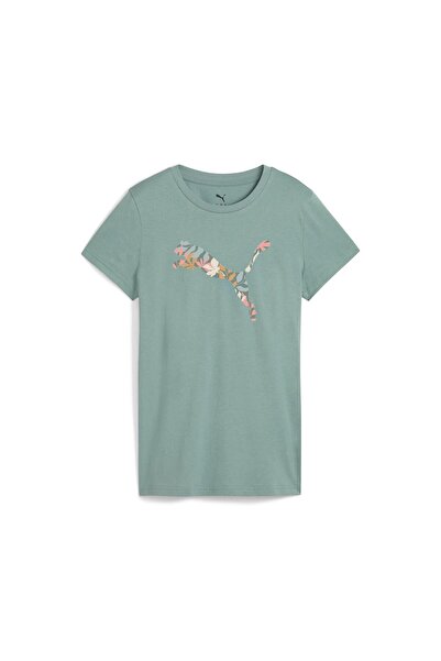 Puma Graphics Floral Green T-Shirt Women 68508130