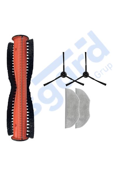 Asgard Grup Xiaomi S10T Compatible 1 Main Brush 2 Side Brushes 2 Mops