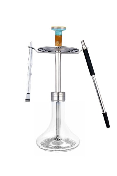 Genel Markalar E24 Big Boss Pro X 4 - Çelik Seri Silver Çantalı Nargile Takımı