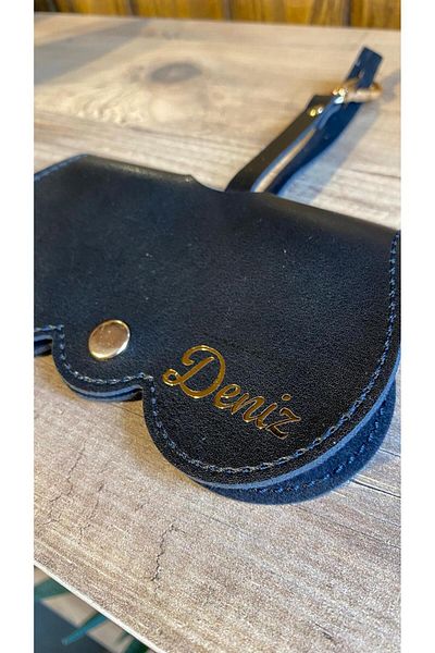 Atölyezümra Personalized Hangable Glasses Case Circle Model (Black)