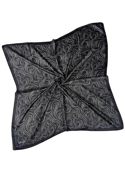 mim eşarp Φουλάρι Ebruli Jan Jan με σπειροειδή σχέδιο 90x90 cm