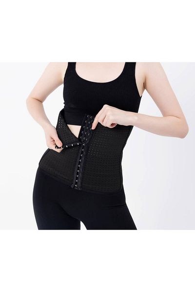 Star Form Angel Women's Black Underwire Hooked Belly Belt Corset