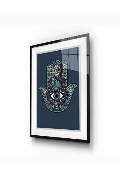 idealizbiz Efect de cadru de culoare albastră Fatma Hand of Mother Tablo din ...
