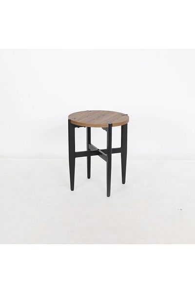 rexa Natural Wood Top With Black Metal Frame Simple