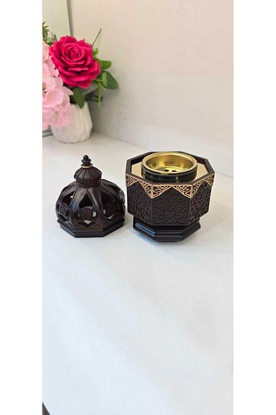 D&H Damanhoor Charcoal Incense Burner for Oud, Bakhoor, Frankincense – Aromatherapy & Decor