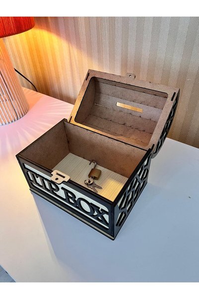 Demo Tasarım Piggy Bank - Parabox Wooden Type Box (Maple - Medium Size)