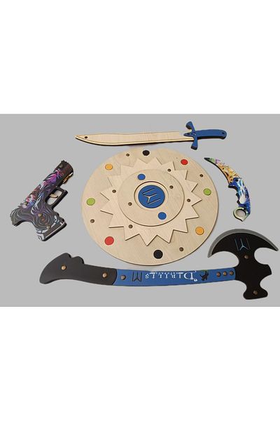 Ahtek Wooden Ahtek Blue Kayi Set Etic898