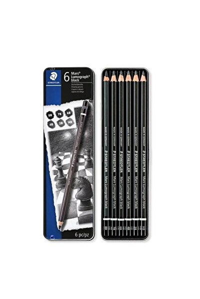 Staedler Staedtler Mars Lumograph Black Mat ve Koyu Tonlar, Dereceli Kara Kal...