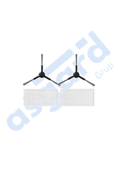 Asgard Grup VİOMİ V5 – V5 PRO – ALPHA 2 PRO Uyumlu 2 Yan Fırça 2 Filtre