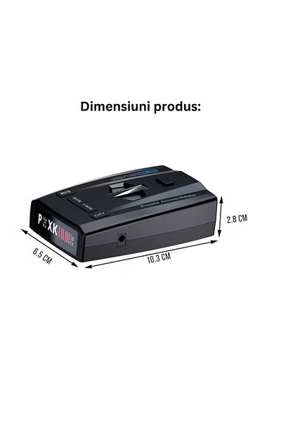 FAMIFY Detector radar auto 360 grade | Recepție pe bandă completă | Acțiune 300-1000m | Accesorii incluse | Negru