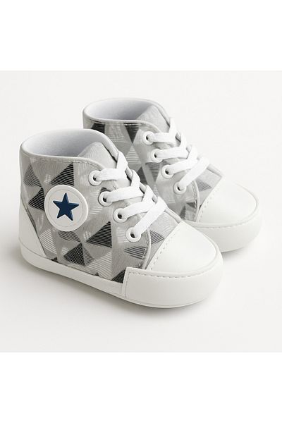 mia mia Geometric Patterned Newborn Booties Size 18-19
