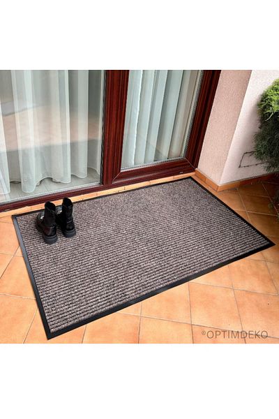 OEM Absorbent, dirt-repellent and anti-slip entrance mat, ®OPTIMDEKO, Polypropylene, 150x90 cm, Brown