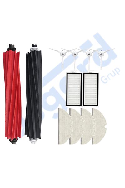 Asgard Grup Roborock Q8 Max, Q8 Max+ Compatible 1 Main Brush 4 Side Brushes 2 Filters 4 Mops