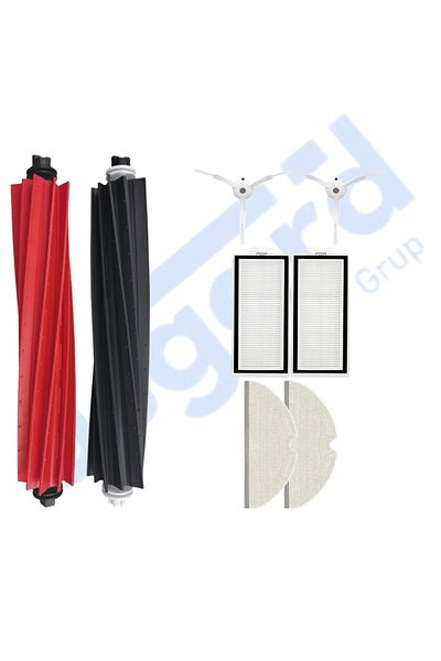 Asgard Grup Roborock Q8 Max, Q8 Max+ Compatible 1 Main Brush 2 Side Brushes 2 Filters 2 Mops
