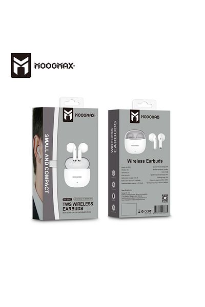 CN Moog Max Wireless Earphones with Stylish Design, Powerful Sound, HAFI Bluetooth 5.4, and Built-in Microphone