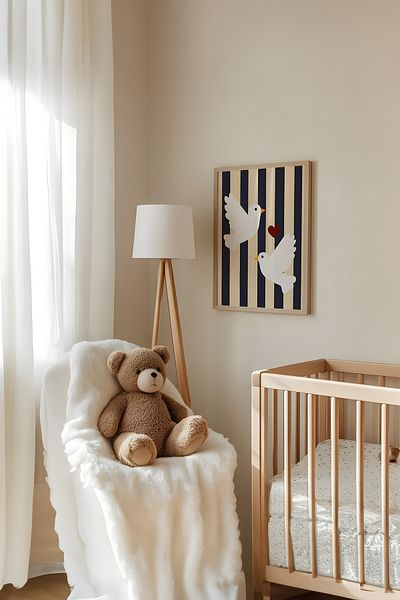Home Peace Doves Σκανδιναβική διακόσμηση παιδικού δωματίου, Διακόσμηση παιδικού δωματίου Bohemian χωρίς πλαίσιο