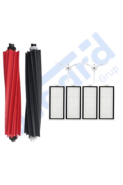 Asgard Grup Roborock Q8 Max, Q8 Max+ Compatible 1 Main Brush 2 Side Brushes 4 Filters