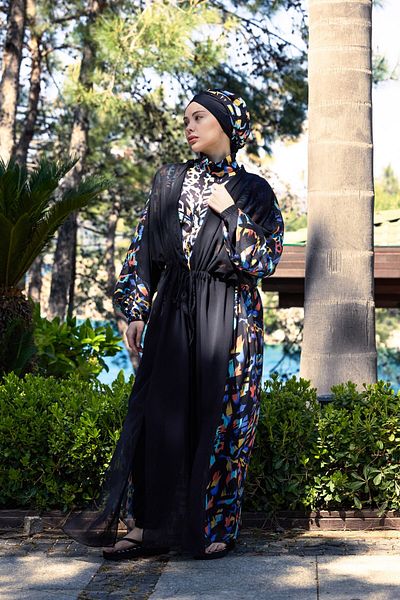 ns tasa Senfoni Model Waist Lace Design Hijab Pareo