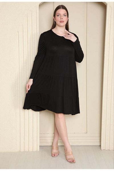 MODA Women's Plus Size Viscose Flared Very Comfortable Dress