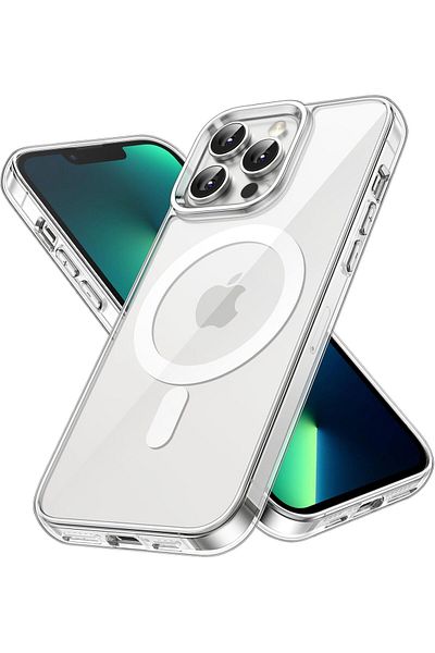 Generic Magnetic Case for iPhone 14 PRO MAX (6.7") – MagSafe, Shockproof Bumper , Clear Anti-Scratch Case