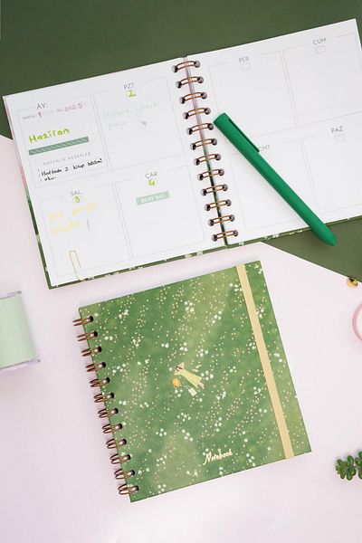Matt Notebook Комплект от 2 квадратни спирални планера и тефтера, 15x15 см