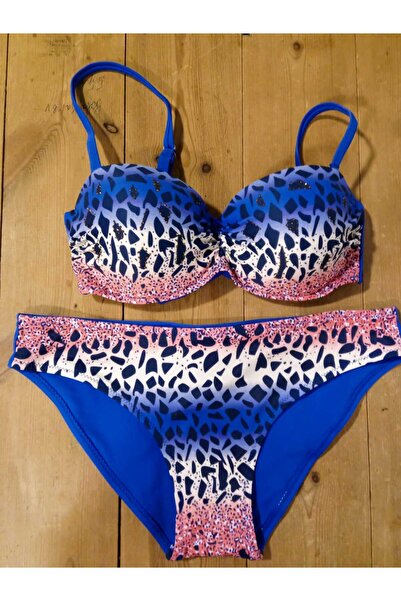 Beach Fashion Kaplı Straplez Bikini Takım