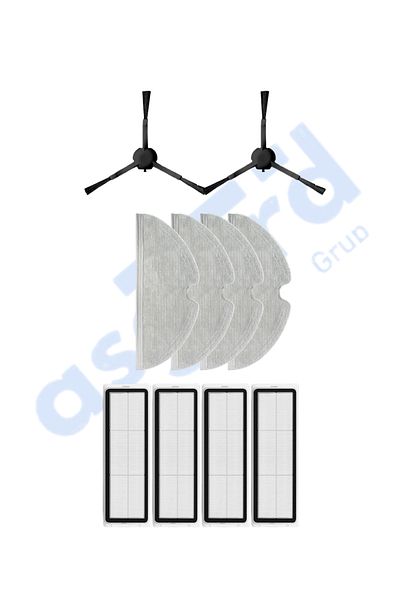 Asgard Grup Dreame F9 - Z10 Pro Compatible 2 Side Brushes 4 Filters 4 Mops