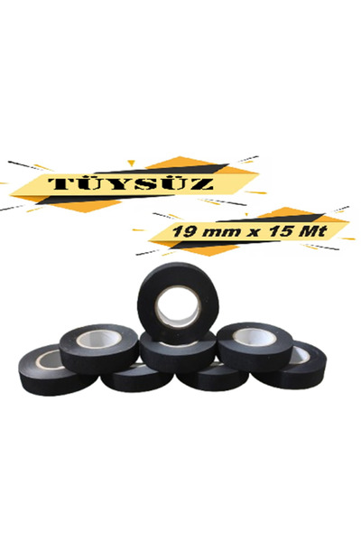 Filo Tüysüz Bez Bant Elektrik Kablo Bandı 19 Mm X 15 Metre 8 Adet