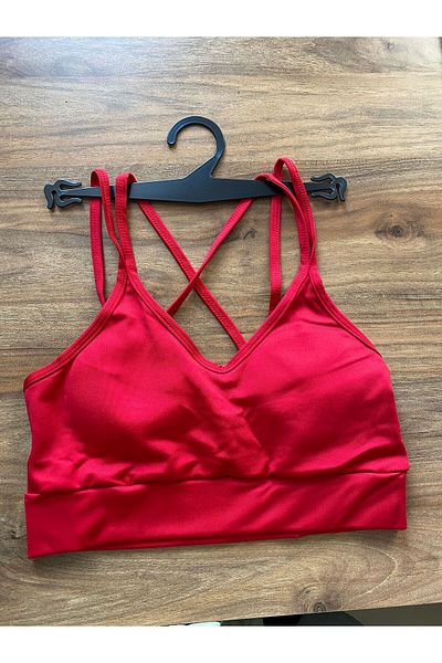 hakkoymaz Sports Bustier with Back Detail and Double Cross Straps