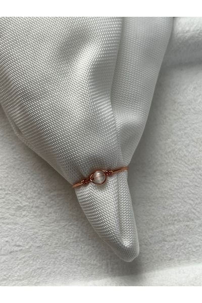 Pel Design Minimal Green Cat's Eye Adjustable Copper Wire Ring