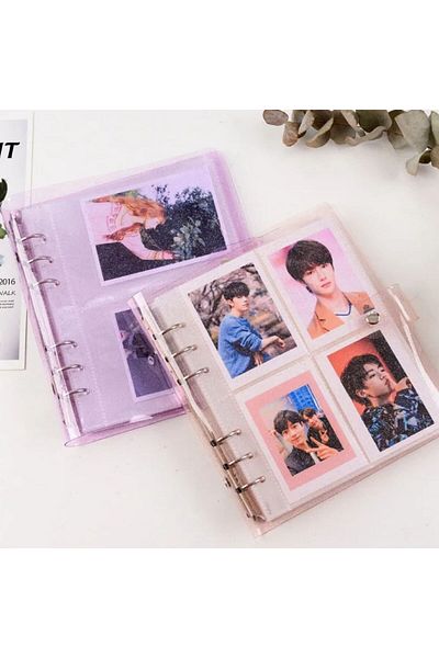 Kpop Dünyasi Transparent Glitter A5 Binder File with Soft Cover - Pink