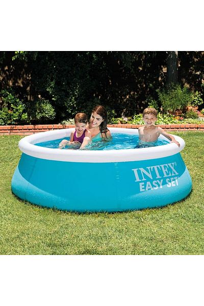 Intex Piscina gonflabila rotunda Gradina, Curte, Asamblare rapida 10 minute, PVC rezistent, Fast Summer
