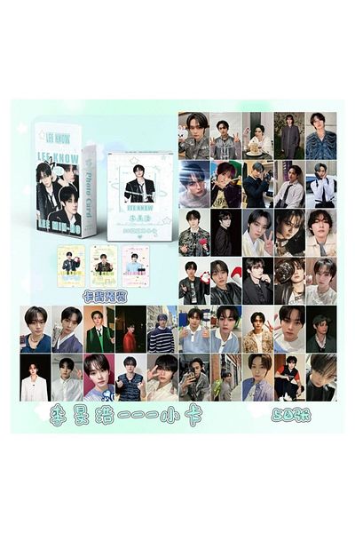 Kpop Dünyasi Stray Kids'' Lee Know'' Double-Sided Printed Hologram/Lomo Card Set