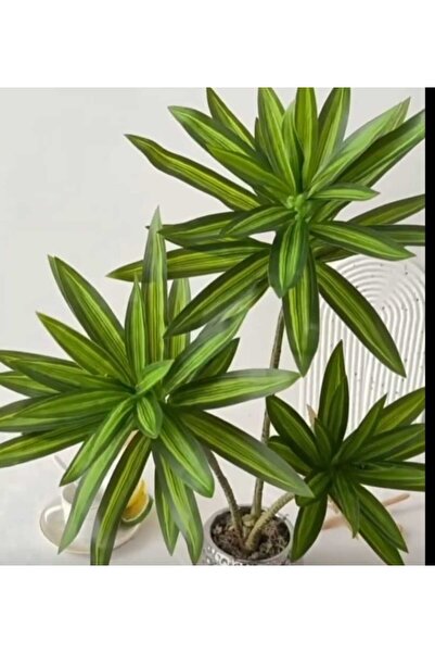 YASİMA 1 adet 3 dallı Yapay Salon Bitkisi İç mekan Dekorasyonu Yeşil Bıtkı