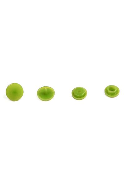 SeraSelin Stop Button! Seamless Light Green Snap Fasteners, 10 Pieces Plastic Snap Fasteners Light Green Snap Fasteners, T5=12.5 mm