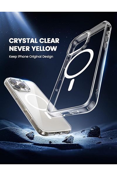 Generic Magnetic Case for iPhone 16 (6.1") – MagSafe, Shockproof, Clear Anti-Scratch Bumper Cover CLEAR