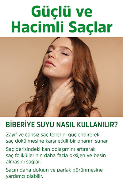 JIYU Biberiye Suyu Dökülmesine Ve Uzamasına Karşı Destekleyici Saç Toniği %100 Doğal Ve Saf Serum 100 Ml.