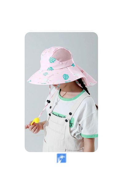 Kardelen Butik Denizli Adjustable Cute Children's Back Protection Fisherman's Hat